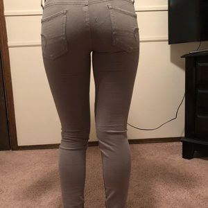 Greenish- grey jeggings